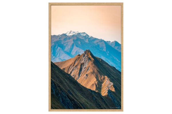 Picture of ROYS PEAK WANAKA NEW ZEALAND - Wood Colour Framed Canvas Print Wall Art (125cmx100cm)