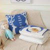 Picture of 2-in-1 Multifunction Throw Pillow & Cotton Blanket/Quilt (Blue Deer)