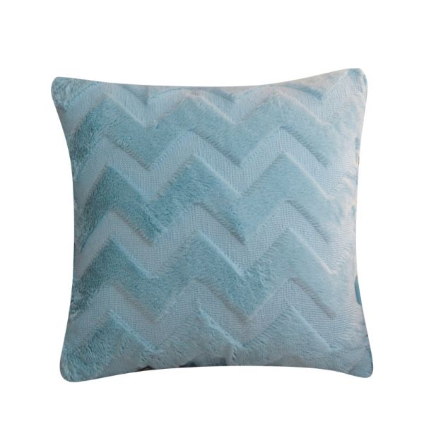 Picture of FLUFFY Embroidery Pillow Cushion with Inner Assorted (45x45cm) - Cushion 82406 (Blue)