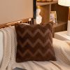 Picture of FLUFFY Embroidery Pillow Cushion with Inner Assorted (45x45cm) -  Chocolate