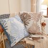 Picture of PALM LEAVES 3D Jacquard Pillow Cushion with Inner - Cushion 70084 Green (40cmx60cm)