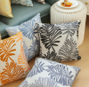 Picture of PALM LEAVES 3D Jacquard Pillow Cushion with Inner - Cushion 74327 Green (55cmx55cm)