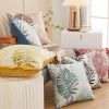 Picture of PALM LEAVES 3D Jacquard Pillow Cushion with Inner - Cushion 96567 Golden (45cmx45cm)