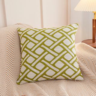 Picture of GEOMETRIC Jacquard Fabric Pillow Cushion with Inner Assorted (45x45cm) - Cushion 68810 (Green)