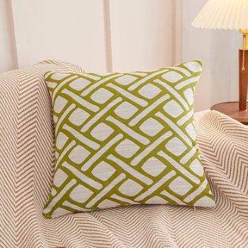 Picture of GEOMETRIC Jacquard Fabric Pillow Cushion with Inner Assorted (45x45cm) - Cushion 68810 (Green)