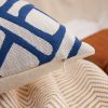 Picture of GEOMETRIC Jacquard Fabric Pillow Cushion with Inner Assorted (45x45cm) - Cushion 63490 (Blue)