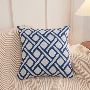 Picture of GEOMETRIC Jacquard Fabric Pillow Cushion with Inner Assorted (45cmx45cm) - Cushion 63490 (Blue)