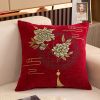 Picture of ORIENTAL Style Chenille Jacquard Pillow Cushion with Inner Assorted - Cushion 46892 (Khaki)