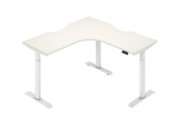 Picture of UP1 L-SHAPE Height Adjustable Corner Standing Desk TOP ONLY (White)