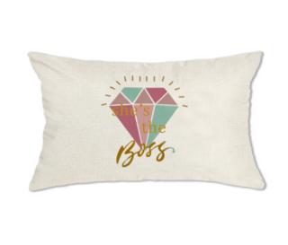 Picture of LUMBAR Throw Pillow Cushion with Inner Assorted (30x50cm) - Cushion 0001 (She's The Boss)