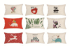 Picture of LUMBAR Throw Pillow Cushion with Inner Assorted (30x50cm) - Cushion 1757 (Green Leaves)