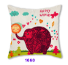 Picture of SQUARE Linen Cushion with Inner Assorted - Cushion HJJ01 (Red Elephant)