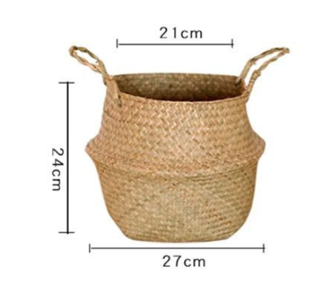 SEAGRASS Belly Basket/Floor Planter/Storage Belly Basket (Natural ...