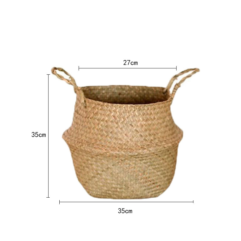 SEAGRASS Belly Basket/Floor Planter/Storage Belly Basket (Natural ...