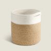 Picture of JUTE Rope Plant Basket/Storage Organiser (White & Natural)