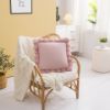 Picture of TASSEL Hand-Knitted Square Cushion with Inner - Light Pink