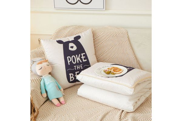 Picture of 2-in-1 Multifunction Throw Pillow & Cotton Blanket/Quilt (Bear)