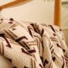 Picture of PROVINCE Knitted Throw Blanket with Tassels 130cmx170cm (Beige-Coffee)