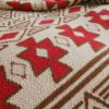 Picture of PROVINCE Knitted Throw Blanket with Tassels 130x170cm (Beige-Coffee-Red)