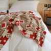 Picture of PROVINCE Knitted Throw Blanket with Tassels 130x170cm (Beige-Coffee-Red)