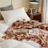 Picture of PROVINCE Knitted Throw Blanket with Tassels 130x170cm (Beige-Coffee-Red)