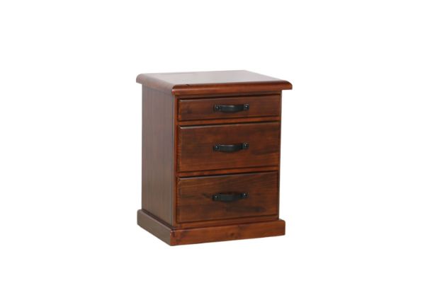 Picture of DROVER 3-Drawer Bedside Table (Solid Pine)