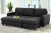 Picture of BODEN Reversible Sectional Sofa with Lift-Up Storage Ottoman (Dark Grey)