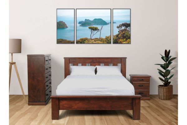 Picture of DROVER 4PC Bedroom Combo in Queen & Super King Size (Solid Pine)