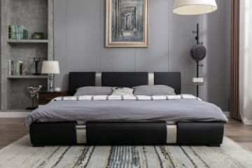 Picture of VANCOUVER Bed Frame (Black) - Queen Size