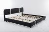 Picture of VANCOUVER Vinyl Bed Frame in Queen/Eastern King Size (Black)