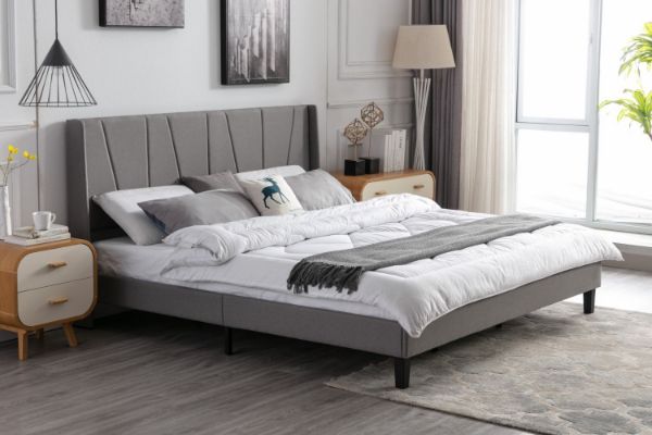 Picture of ALASKA Fabric Bed Frame in Double/Queen/Eastern King (Grey)