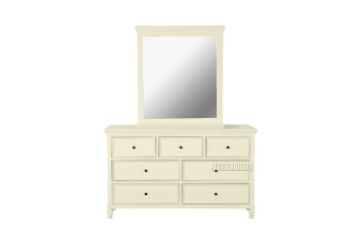 Picture of ELIZABETH 6-Drawer Dresser with Mirror (Cream)