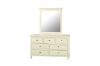 Picture of ELIZABETH 6-Drawer Dresser with Mirror (Cream)