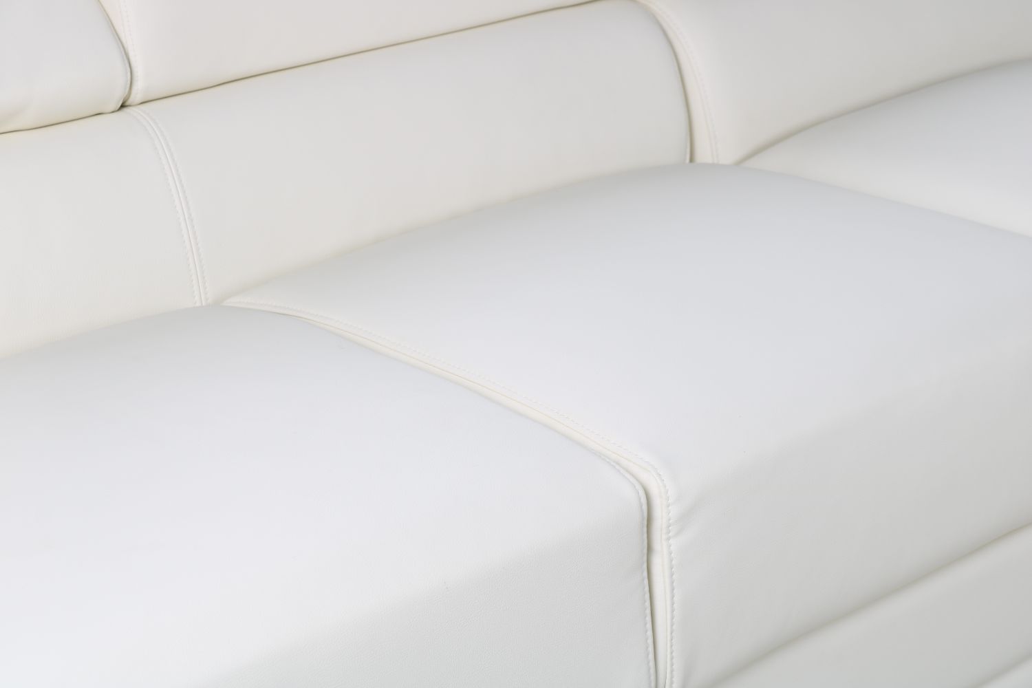 MAXWELL Sectional Air Leather Sofa (White)