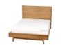 Picture of RETRO Oak Bed Frame in Queen Size (Maple Colour)