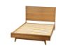 Picture of RETRO Oak Bed Frame in Queen Size (Maple Colour)