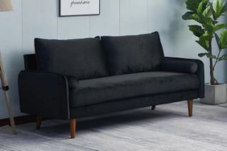 Picture of REYES 3+2 Velvet Sofa Range (Black) - 3 Seater