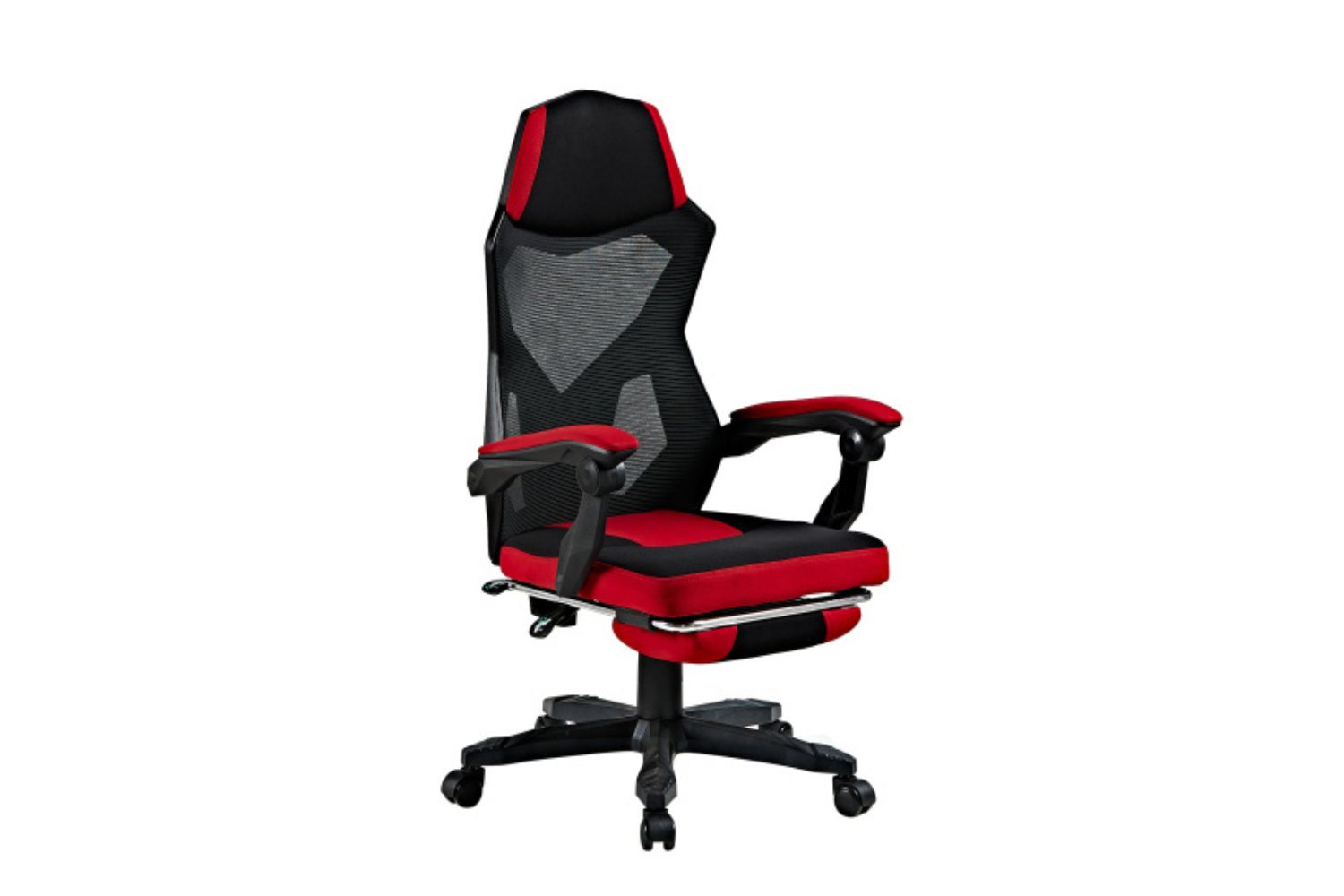 STATEN MESH GAMING CHAIR WITH FOOTREST (RED)
