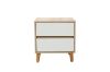 Picture of [FLOOR MODEL CLEARANCE] RENO 2 Drawer Bedside Table (White Drawer)