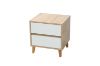 Picture of [FLOOR MODEL CLEARANCE] RENO 2 Drawer Bedside Table (White Drawer)