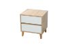 Picture of RENO 2 Drawer Bedside Table (White Drawer)