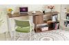 Picture of SAVANNAH Desk with Swivel Side Bookcase (Dark)