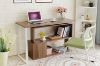 Picture of SAVANNAH Desk with Swivel Side Bookcase (Dark)