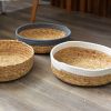 Picture of Jute Rope Bread basket/ Fruit basket *Natural & White  Two Tone - Large Dia 30