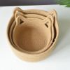 Picture of Cat Ear Shaped Cotton Rope Organizer/ Storage Basket *Natural Color -Small Size