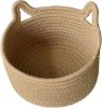 Picture of Cat Ear Shaped Cotton Rope Organizer/ Storage Basket *Natural Color -Small Size