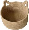 Picture of Cat Ear Shaped Cotton Rope Organizer/ Storage Basket *Natural Color -Medium Size