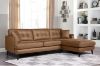 Picture of BARRET Sectional Air Leather Chaise Facing Right Sofa (Brown)