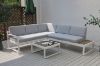 Picture of BELMOND Aluminum Sectional Outdoor Lounge Sofa Set (Light Grey Cushions + White Frame)