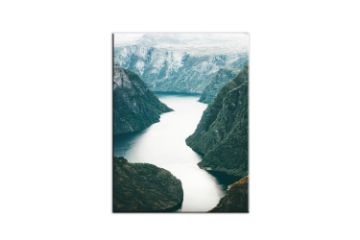 Picture of NORWAY FJORD - Frameless Canvas Print Wall Art (80cm x 60cm)